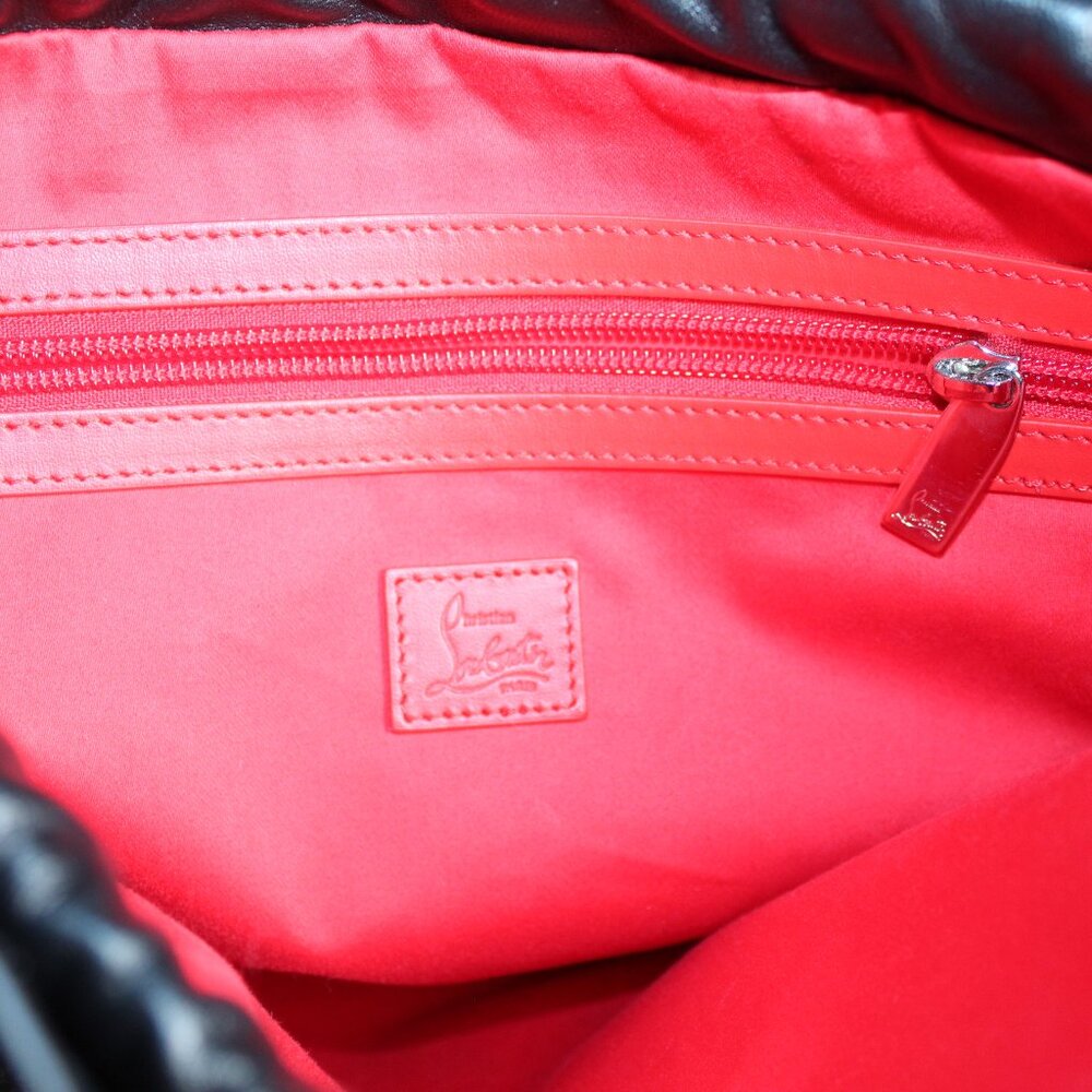 Christian Louboutin Le 54 Crinkle Patent Leather Drawstring Tote Shoulder Bag - Picture 12 of 15
